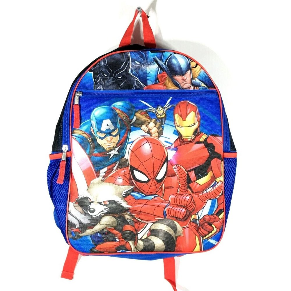 Marvel Avengers Backpack Spiderman Ironman Captain America Thor Black Panther